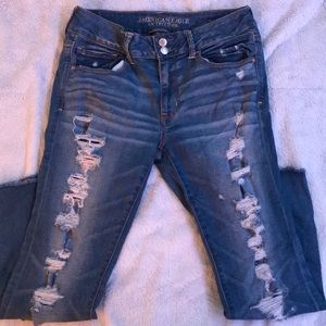 Cropped Ripped jeans